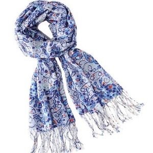Lilly Pulitzer periwinkle b cancer scarf NWT